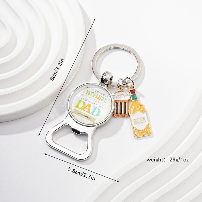 Wholesale Time Glass Beer Festival Bottle Opener Alloy Keychain JDC-KC-HuiWen012