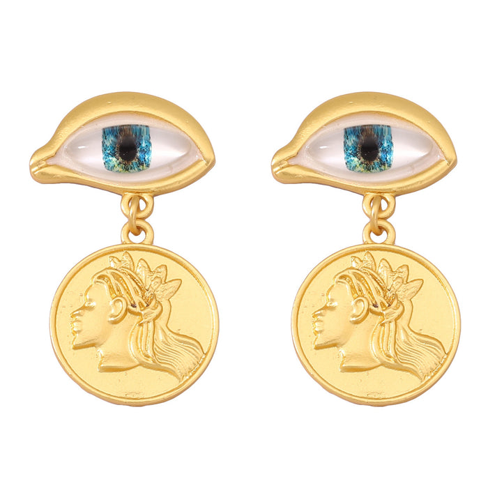 Wholesale Zinc Alloy Devil Eye Earrings JDC-ES-YueLi014