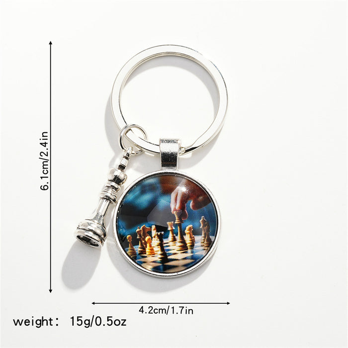 Wholesale Chess Alloy Keychain JDC-KC-HuiWen007