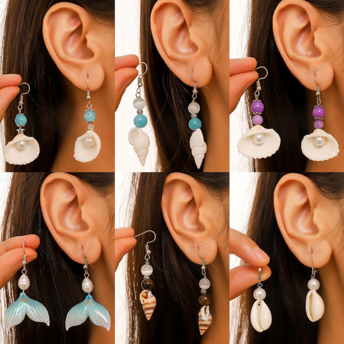 Wholesale Pearl Shell Earrings JDC-ES-ManY049