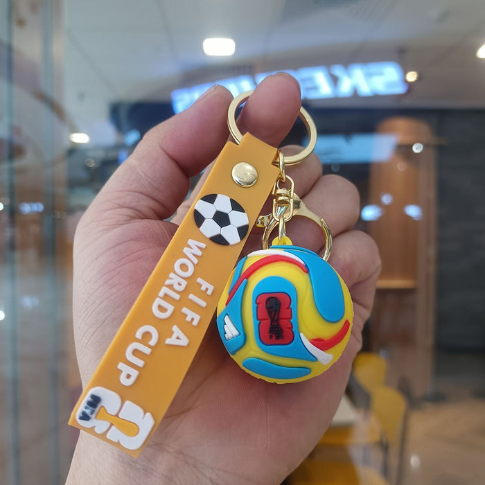 Wholesale Football-Themed Cartoon Car Keychain