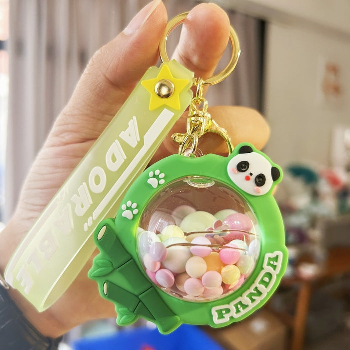 Wholesale Acrylic Oil Filled Cartoon Doll Keychain JDC-KC-WuYi126