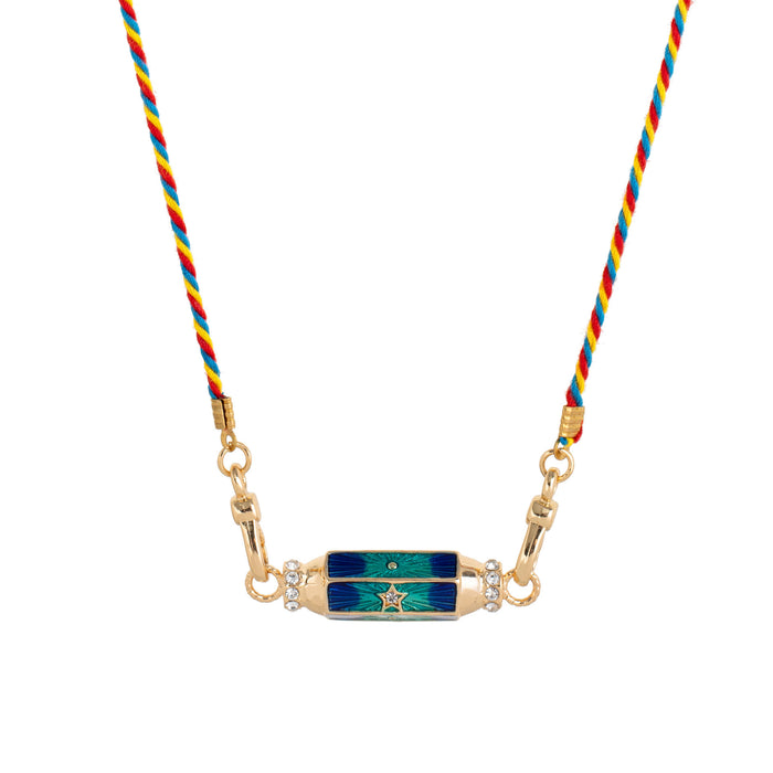 Wholesale Valentine' s Day Colorful Tarot Necklace Women' s Niche Star Eyes Gold-Plated Color-Preserving Pendant