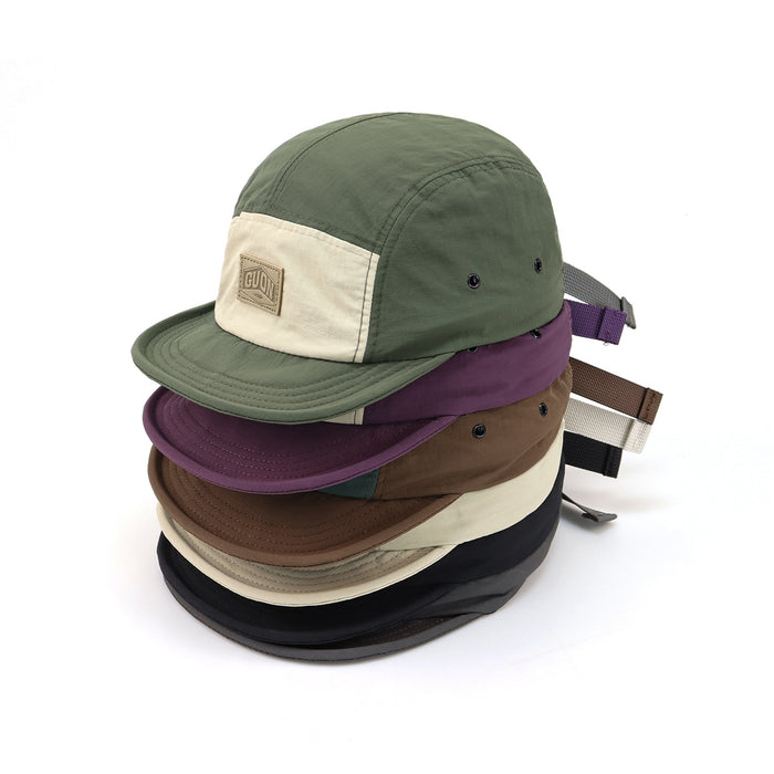 Short Eave Retro Five-piece Hat Color-matching Outdoor Cap Four Seasons Soft-edge Baseball Cap Women's Quick-drying Fabric Hat