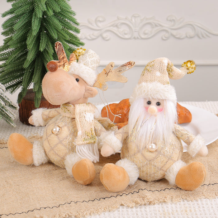 Wholesale  Snowman Doll Christmas Tree Pendant Christmas Elk Doll Window Scene Decoration Doll
