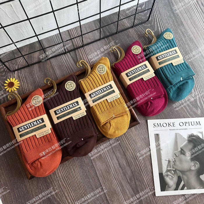 Wholesale Breathable socks, mid tube socks, sweat absorbing and odor proof cotton socks, fashionable long socks