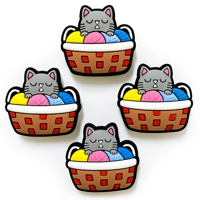 Wholesale 10PCS Cartoon Cute Cat Silicone Beads JDC-BDS-WDX057