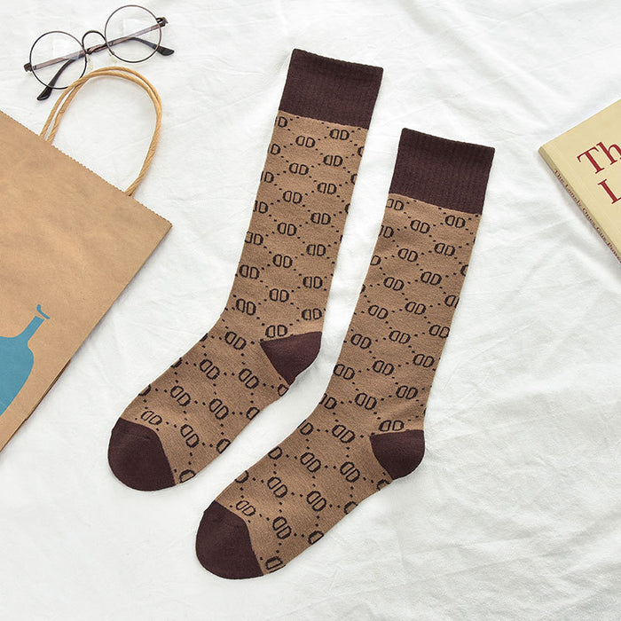 Wholesale Mid to long tube socks, stacked socks, fashionable and versatile calf socks