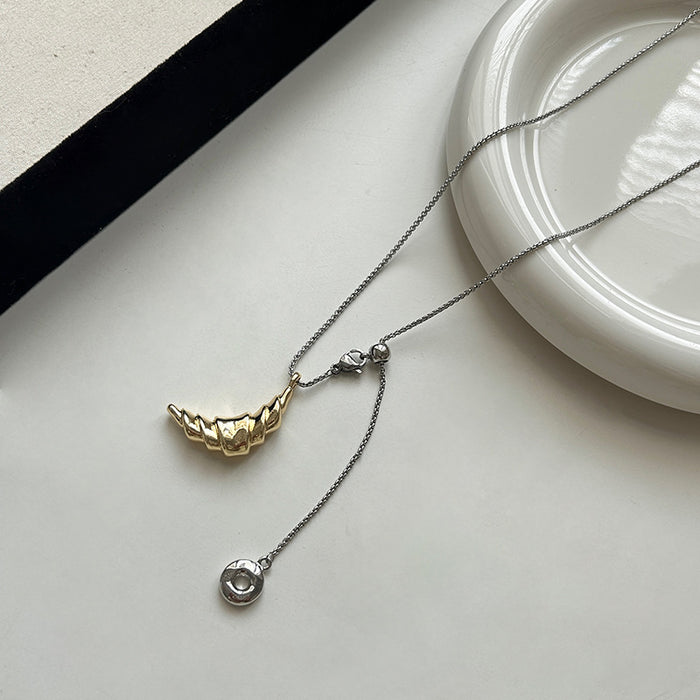 Wholesale Cattle Bag Donut Pull-out Necklace Women's Long South Clavicle Chain