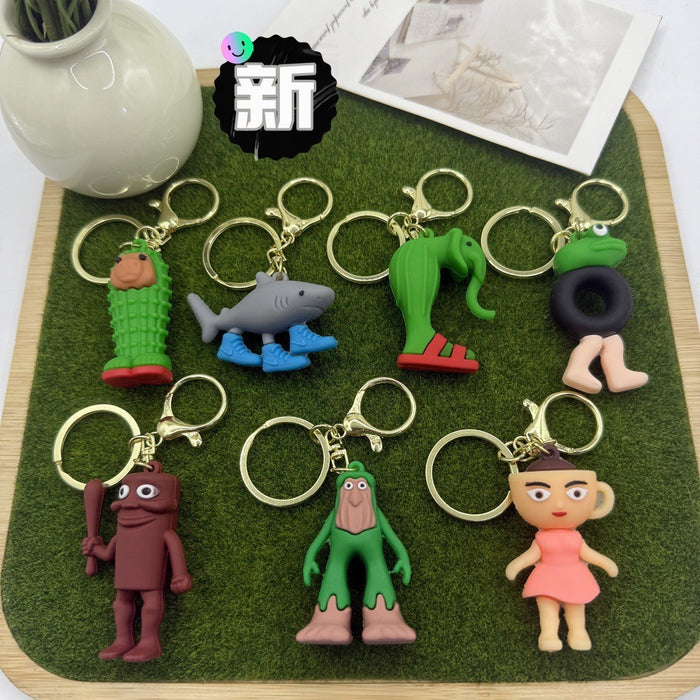 Wholesale Keychain pendant abstract shape school bag pendant