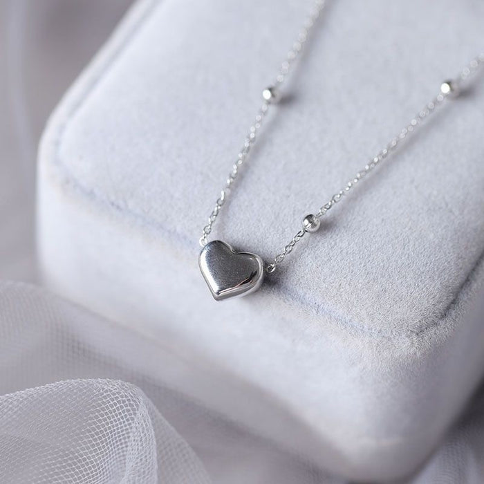 Wholesale Titanium Steel Simple Love Pendant Necklace JDC-NE-MeiCheng004