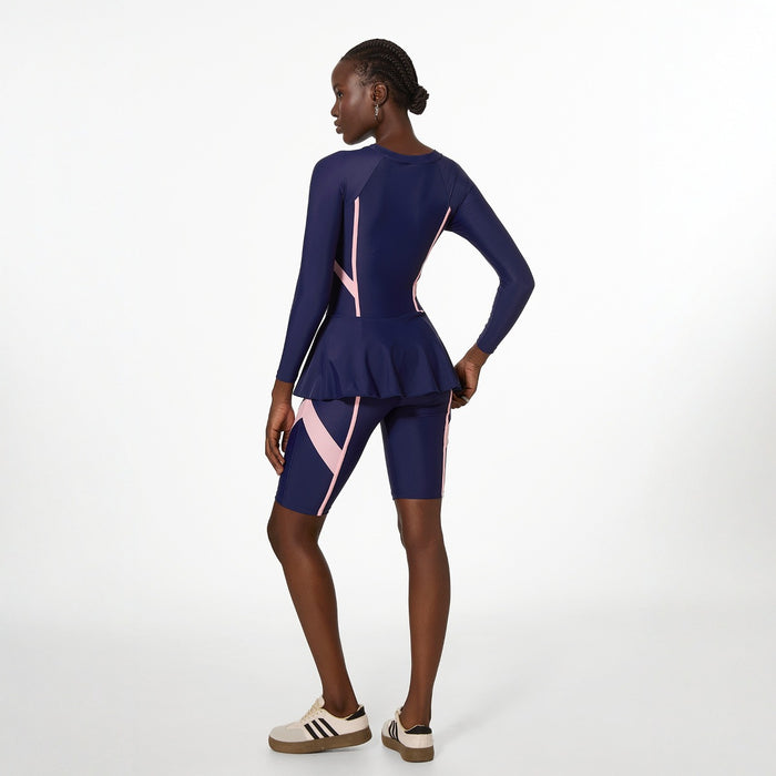 Wholesale Swimsuit one-piece skirt style swimsuit long sleeved sunscreen foam swimsuit