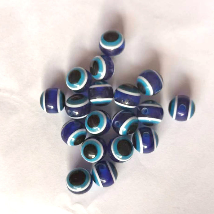 Wholesale Resin macroporous square bead jewelry accessories, loose beads, blue eye jewelry, devil's eye DIY