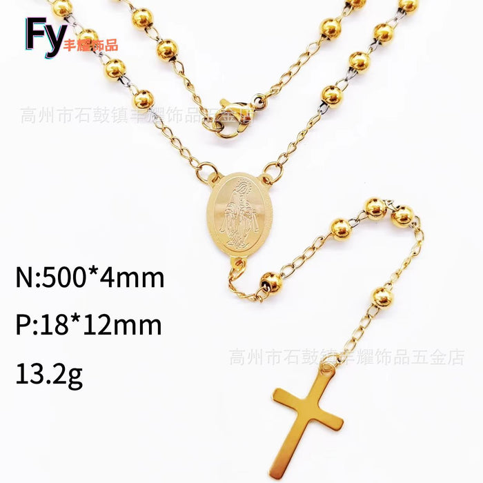 Wholesale Gold collarbone chain stainless steel cross necklace