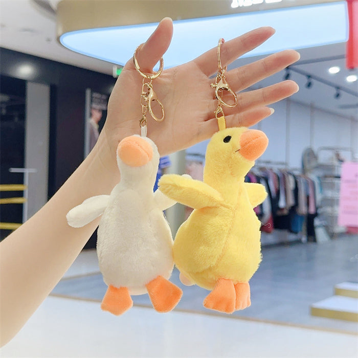Wholesale Plush Creative Egg Duck Goose bag Keychain Pendant