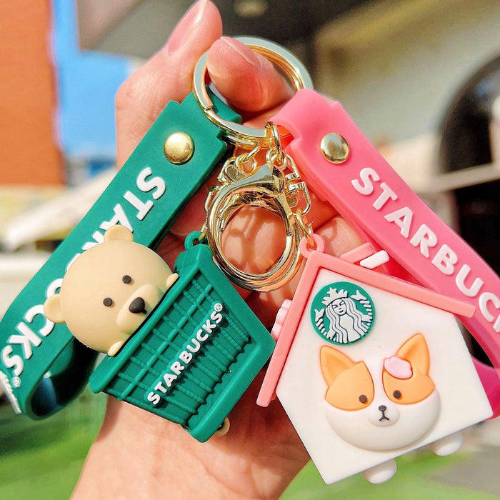Wholesale Cute Bear Keychain Cartoon Pendant Car School Bag Hanging Gifts