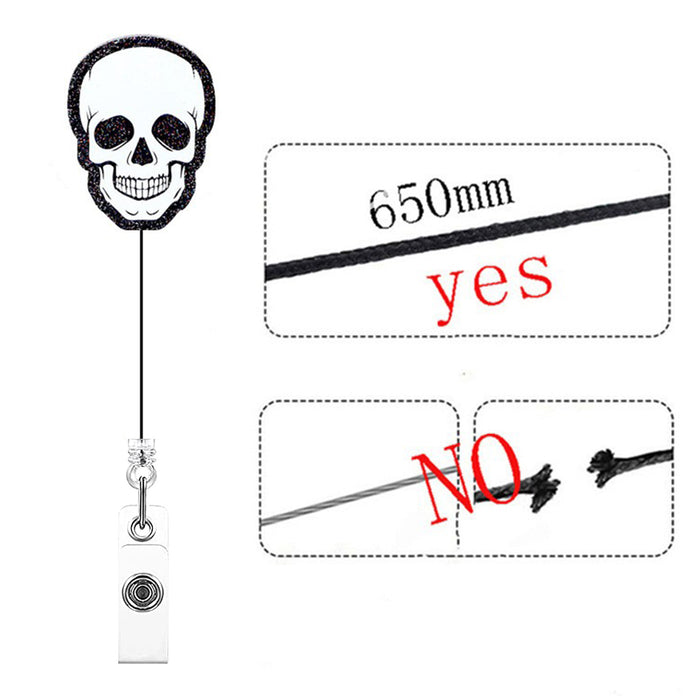 Wholesale Acrylic Skull Extendable Scroll Keychain JDC-KC-ZhuoJin004