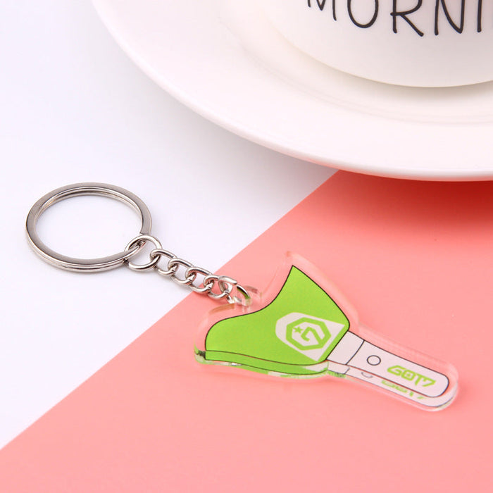 Wholesale Idol Acrylic Double Sided Transparent Keychain JDC-KC-RuiYuan002