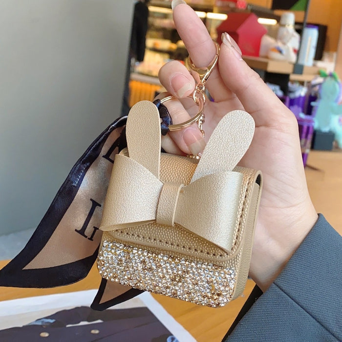 Wholesale PU Earphone Bag Keychain JDC-KC-JiYou010