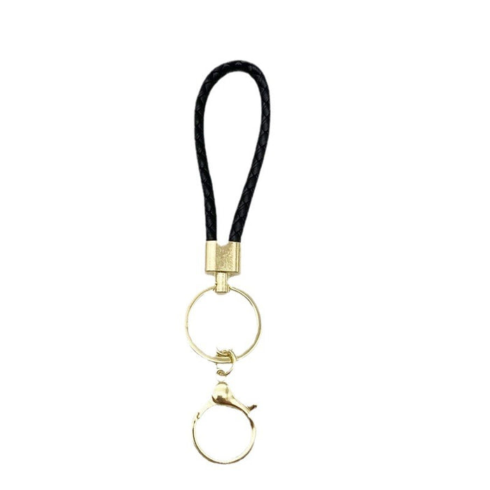 Wholesale  alloy head braided rope keychain pure alloy round dragon buckle pendant s car key ring