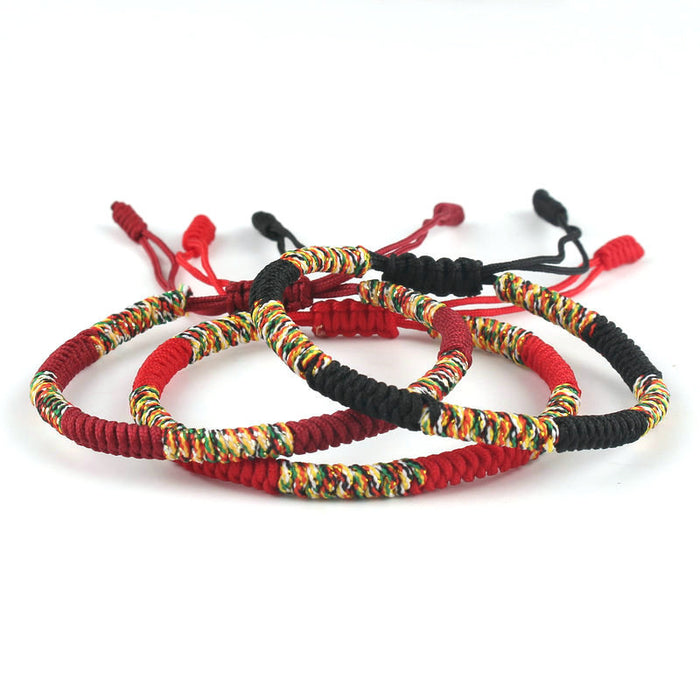 Wholesale New Product Bracelet Hand Woven Diamond Knot Bracelet Couple's Birthday Red Rope Bracelet Ethnic Style Jewelry JDC-BT-SX013