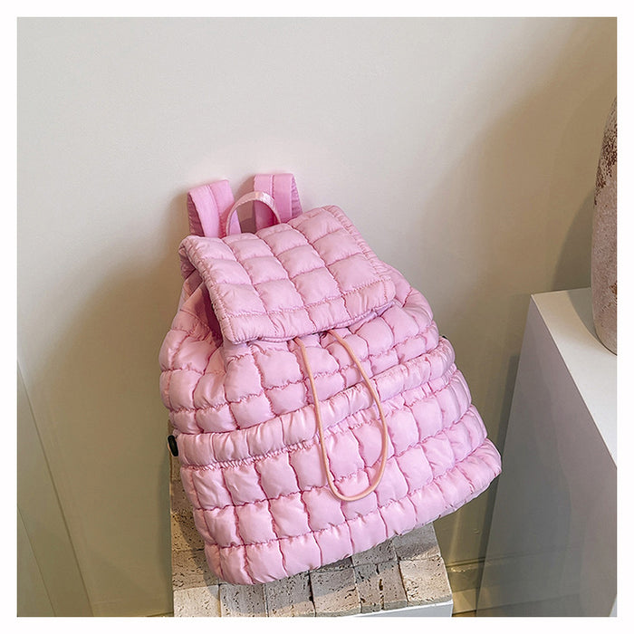 Wholesale Plaid Pleated Backpack JDC-BP-Runj001