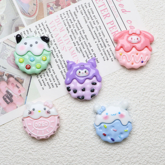 Wholesale 10PCS Cartoon Biscuit Series Resin Diy Decorative Patch Accessories JDC-FK-YaoL022