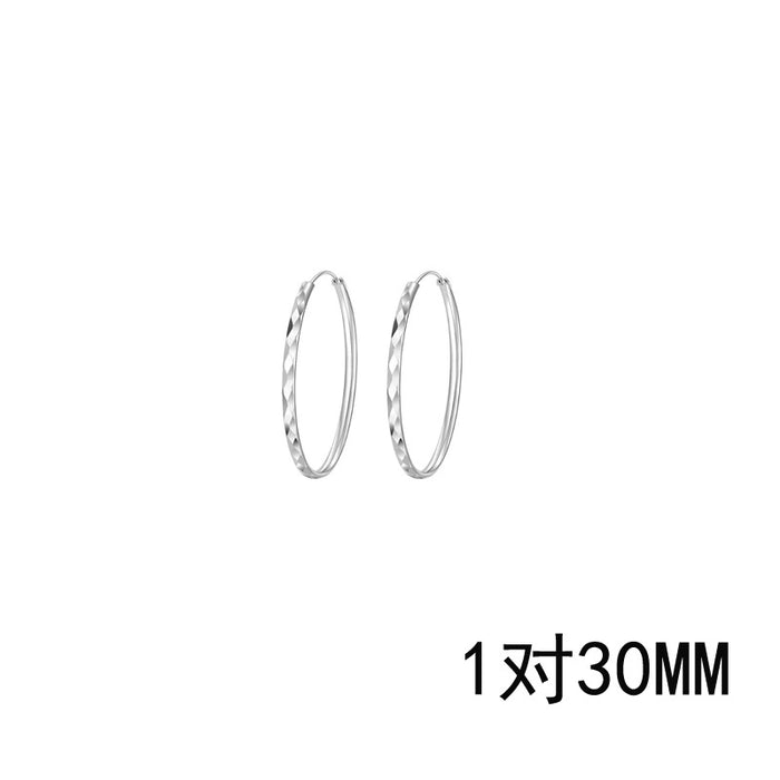 Wholesale Exaggerated circle earrings with diamond pattern earrings