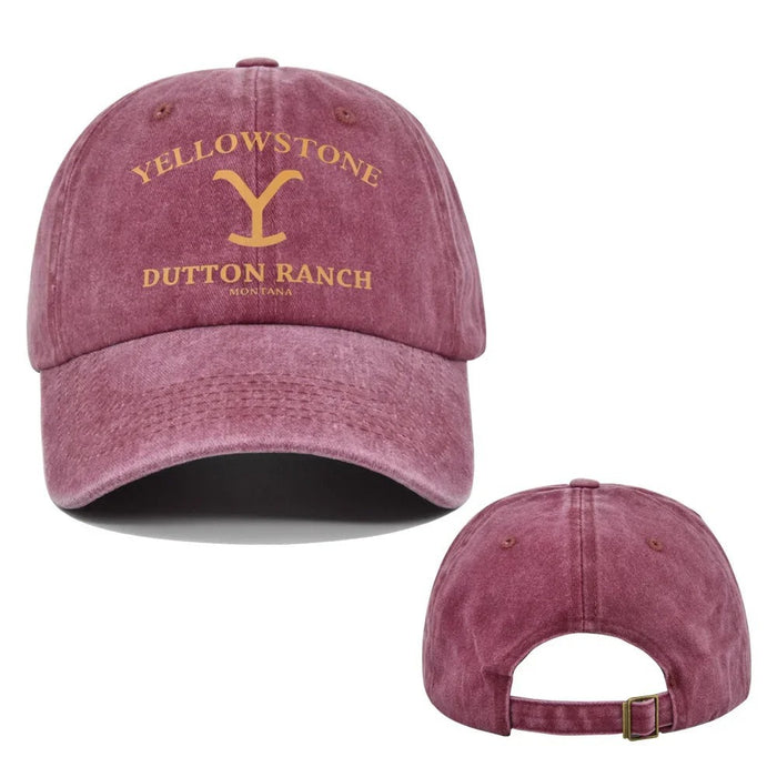 Wholesale Black Yellowstone Dutton Ranch Baseball Cap Letter Print Curved Brim Adjustable Summer Sun Hat Fashion Accessory For Boutique Resale
