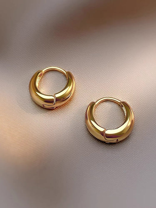 Wholesale Metal circle earrings earrings titanium steel fashionable retro earrings