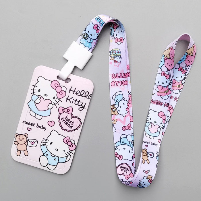Wholesale Cartoon Style Plastic Card Holder With Neck Strap For Everyday Campus Use Stylish Gift