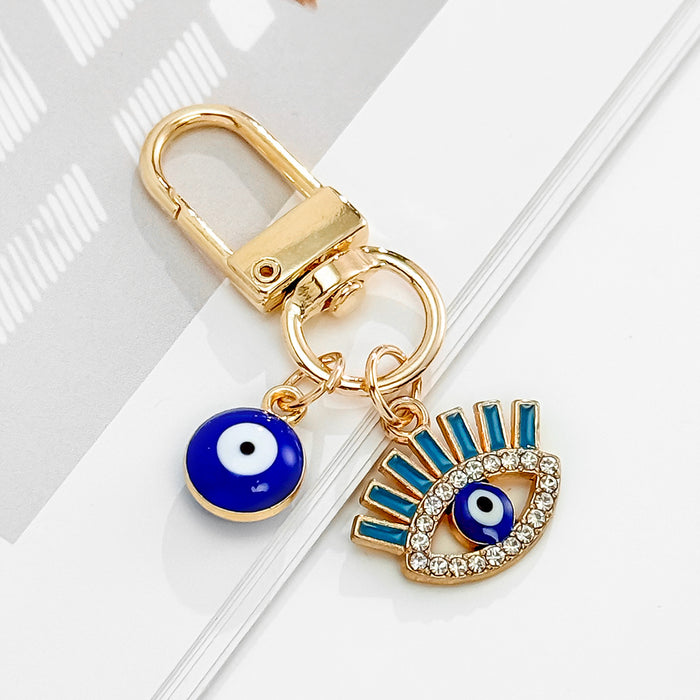 Wholesale Devil Eye Keychain Blue Eyes Oil Dripping Keychain