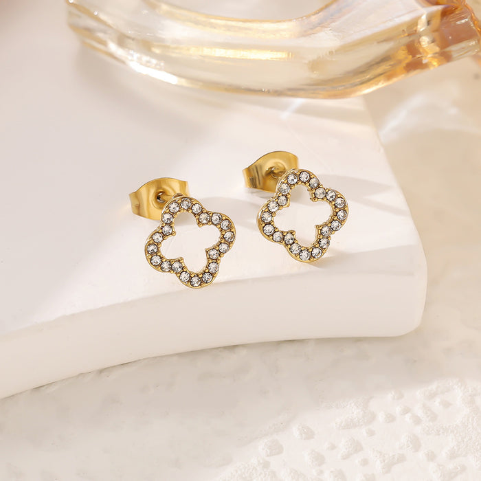 Wholesale Lucky bracelet colorfast titanium steel jewelry Necklace Set