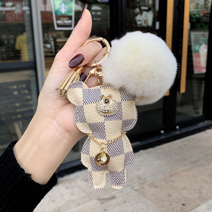 Wholesale PU Bear Keychain JDC-KC-ZhengY001