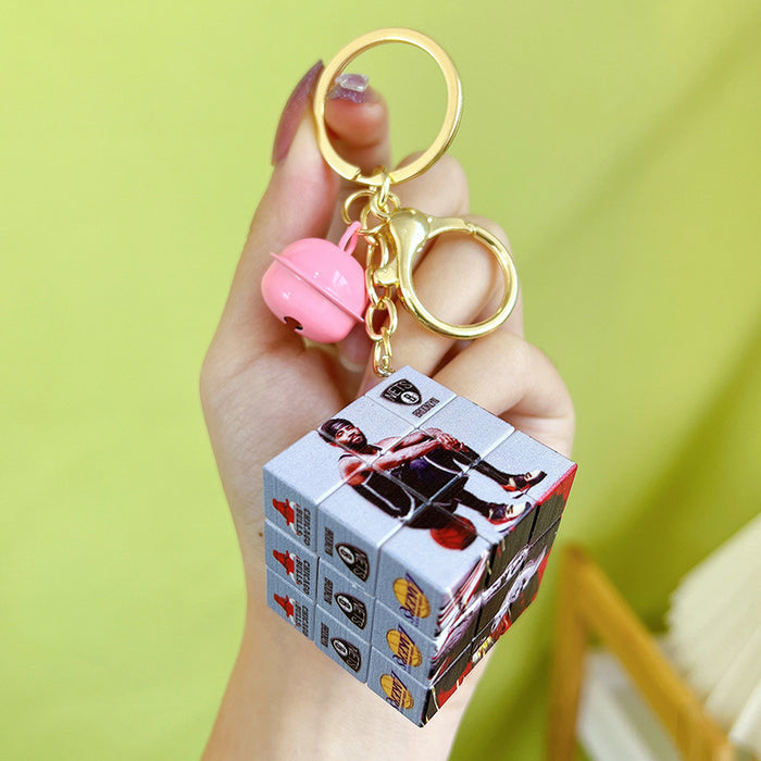 Wholesale Plastic Cartoon Mini Rubik's Cube Keychain JDC-KC-ShiM011