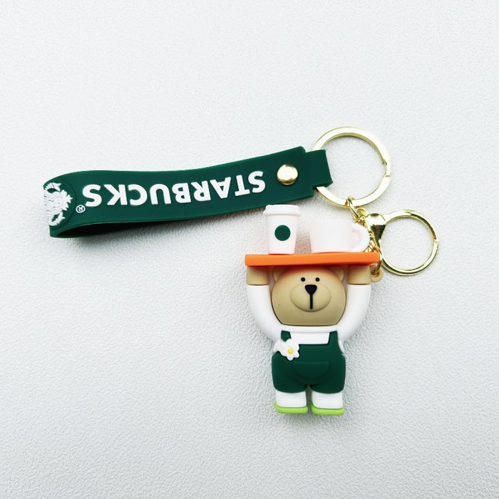 Wholesale Cartoon Bear Doll Silicone Keychain (F) JDC-KC-Chucheng004