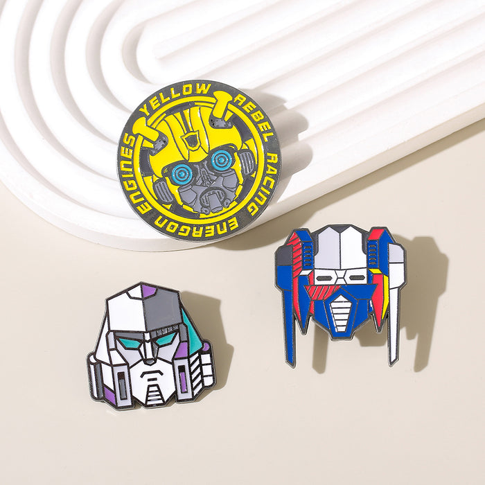 Wholesale Stylish Cartoon Robot Brooch Metal Pin For Backpack Hat Clothing Resale