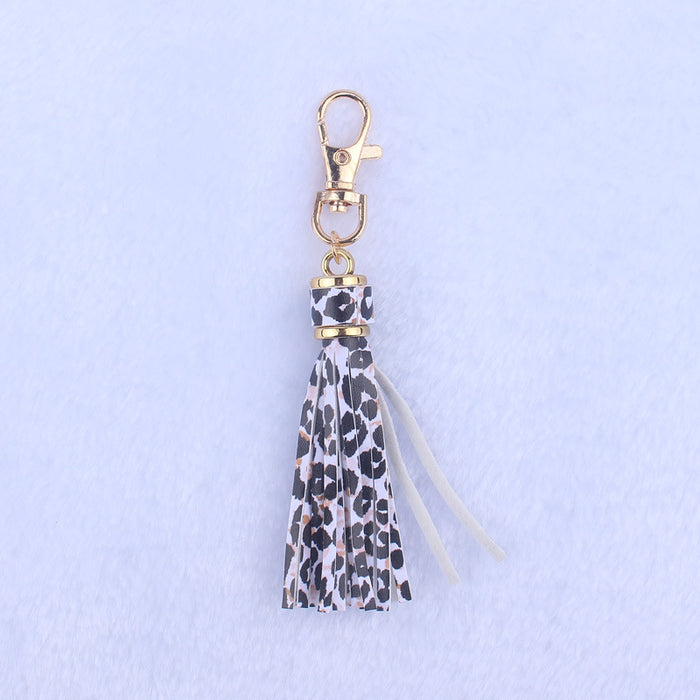 Wholesale Leather tassel pendant accessories tassel  gold buckle keychain tassel bracelet bracelet accessories