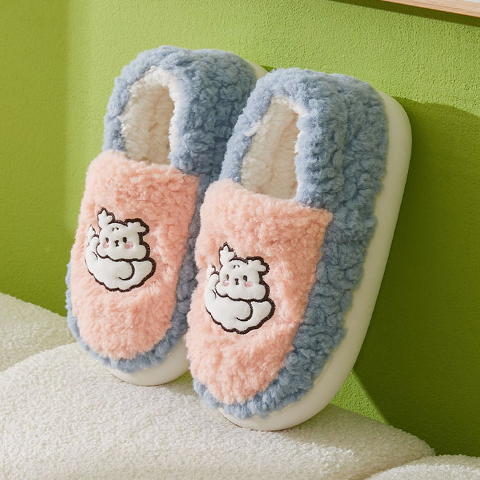 Wholesale Autumn and Winter Cute Cartoon Dog Cotton Slippers JDC-SP-Piaob006