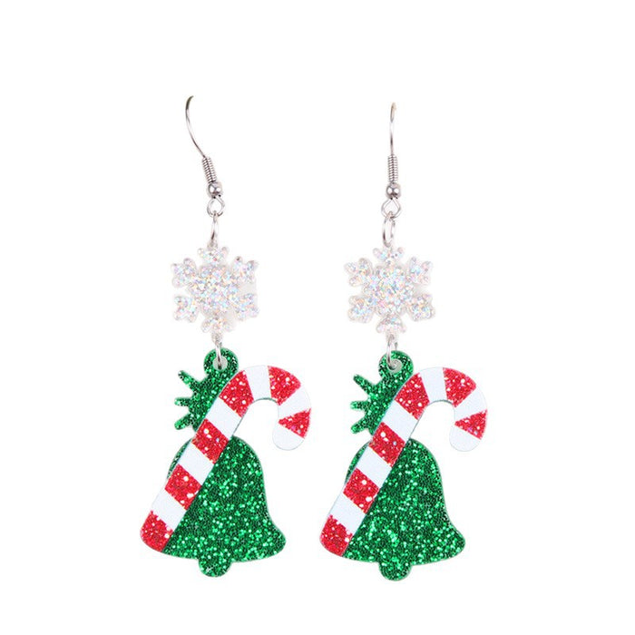 Wholesale Cross-border new Christmas earrings multi-color snowman Christmas tree acrylic earrings fashion earrings ear jewelry for women