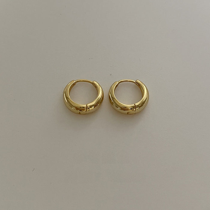 Wholesale Silver needle earrings, simple personality, cold and feng shui drop earrings, round circle earrings