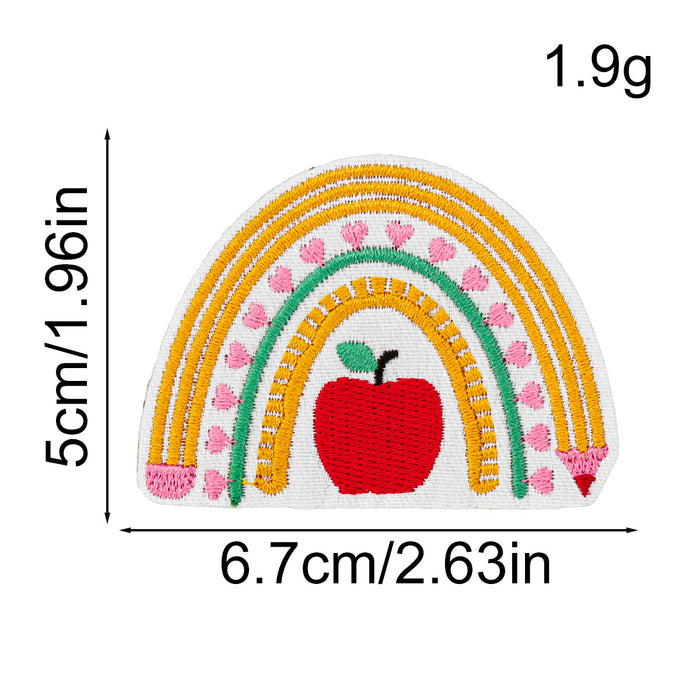 Wholesale Teachers'  Day Rainbow Pencil Cloth DIY Patches