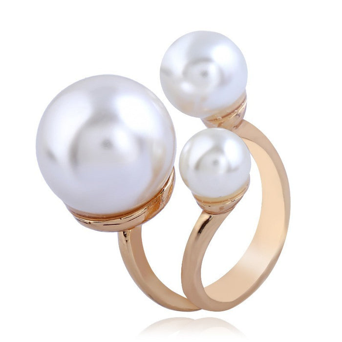 Wholesale Fashionable imitation pearl ring, simple and trendy