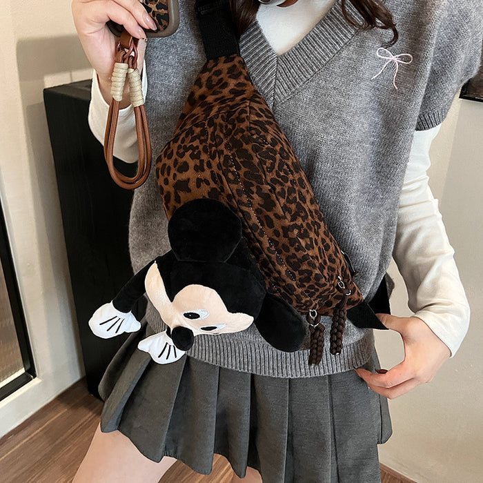 Wholesale Leopard Print Chest Bag Women's Crossbody Bag  Waist Bag