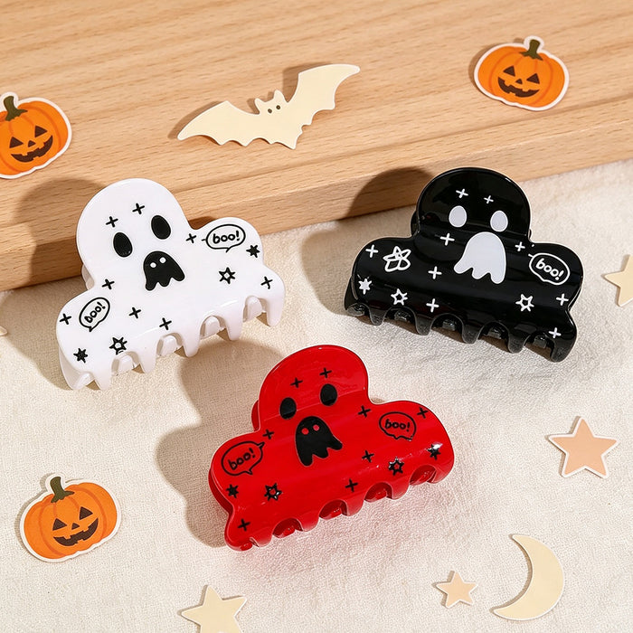 Wholesale  Cartoon Ghost Acrylic Hair Claw Clip Trendy Party Hair Accessory Cute Gift For Girls