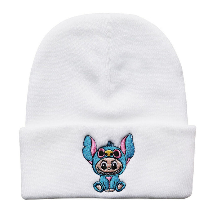 Wholesale Cartoon wool hat embroidered knit hat