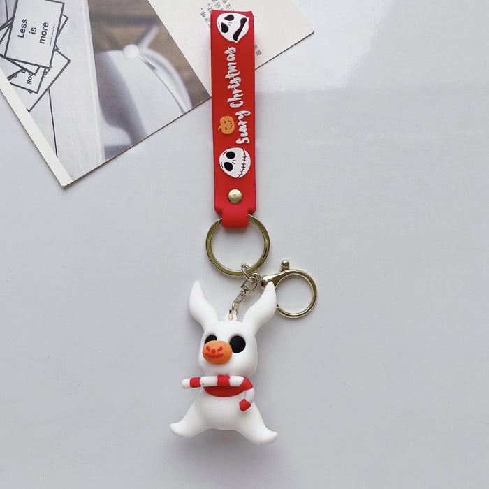 Wholesale Halloween Cute Cartoon Three-dimensional Silicone Keychain JDC-KC-JuShu035