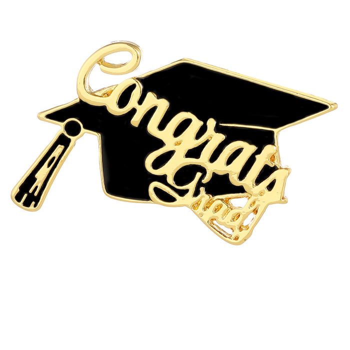 Wholesale Doctoral Hat Brooch Graduation Exam Full Score Commemorative Badge Student Gift New Style