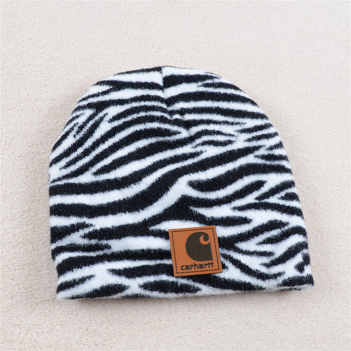 Wholesale Hat Acrylic Black White Leopard Cow Print (F) JDC-FH-KuT011