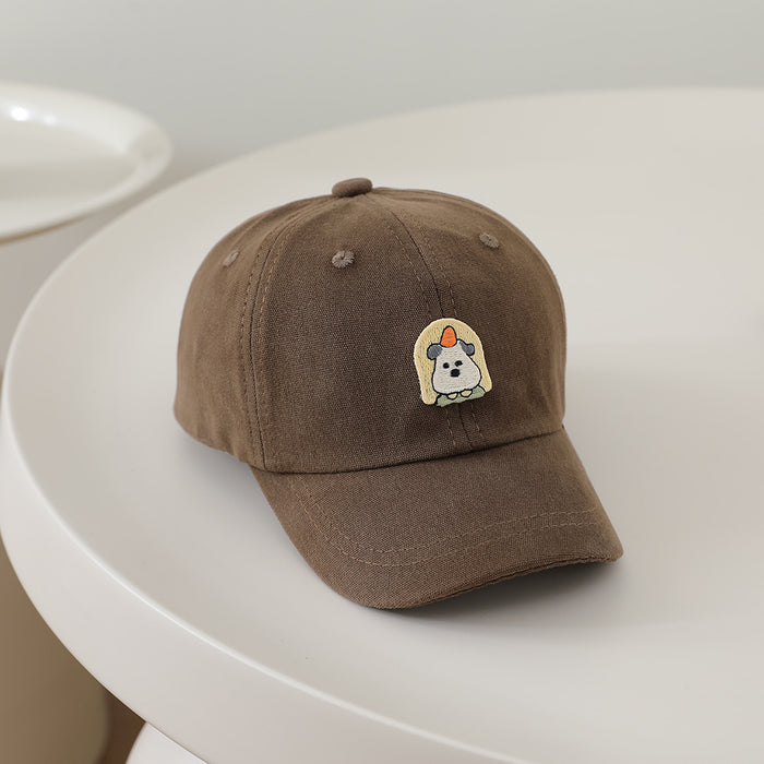 Wholesale Cute Cartoon Kids Baseball Cap Letter Bear Design Sun Hat For Boys Girls